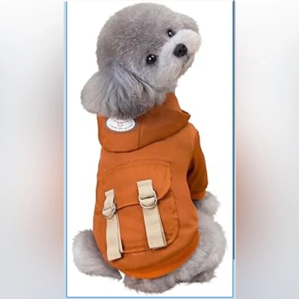 Brabtod Waterproof Dog Winter Jacket W/Harness Built In, Pet Snowsuit XS/436-10